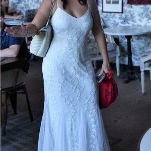 COPY - David’s Bridal wedding gown and the Essential Bridal Bag.